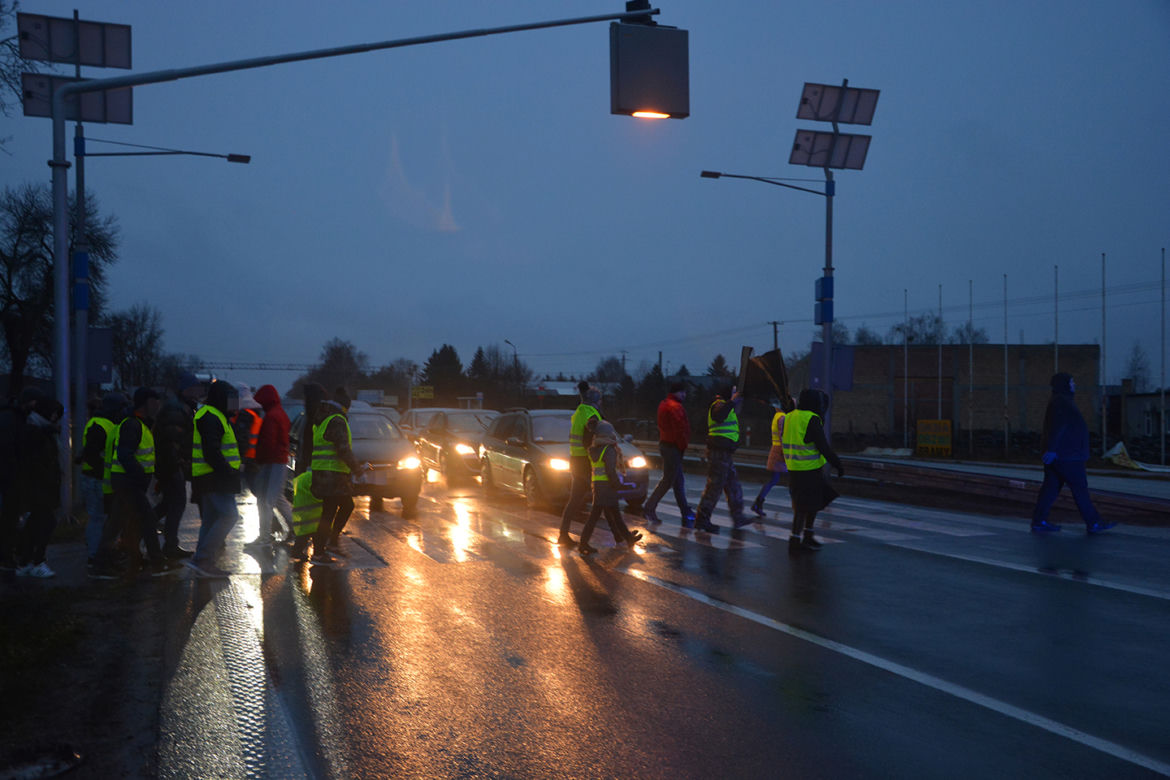 Blokada drogi krajowej DK7