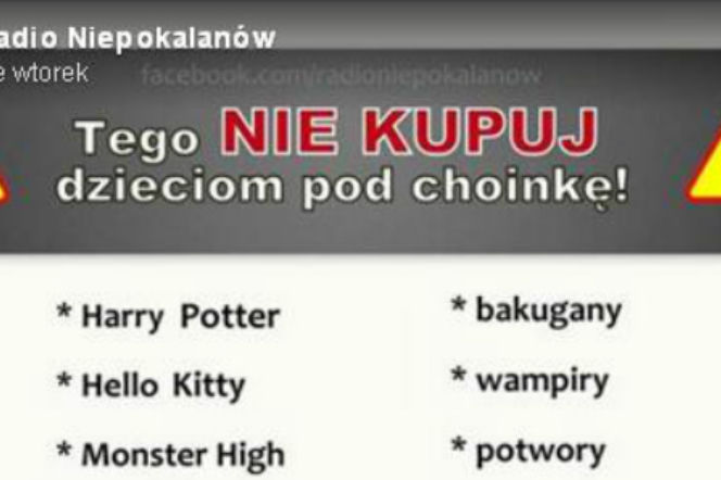 Prezenty na święta: lista zabawek zakazanych przez Kościół