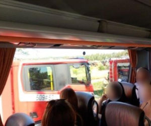 Wypadek na przejeździe kolejowym w Sokolnikach Suchych