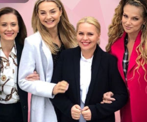 Przyjaciółki, sezon 17: Inga (Małgorzata Socha), Zuza (Anita Sokołowska), Patrycja (Joanna Liszowska), Anka (Magdalena Stużyńska)