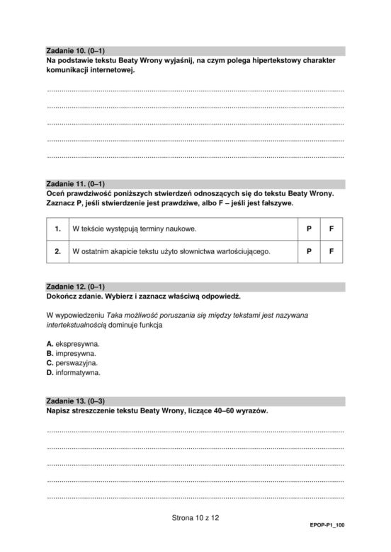 Matura 2025 - język polski