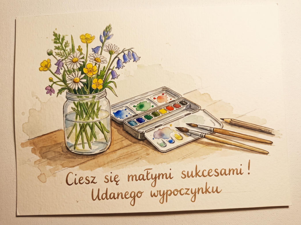 Kartka dla ucznia na zakończenie roku szkolnego