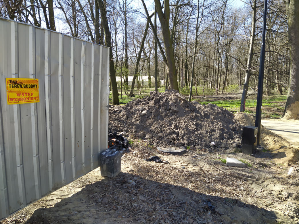 Park Aleksandria w Siedlcach w czasie remontu i prac rewitalizacyjnych - 29.03.2023