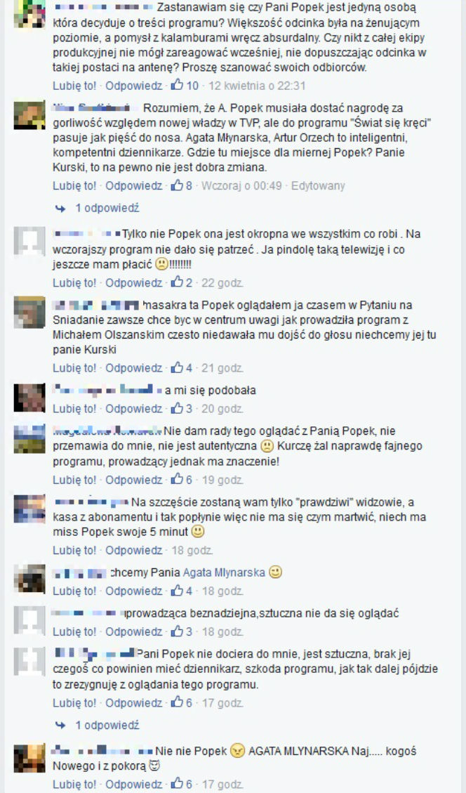 Widzowie krytykują Annę Popek