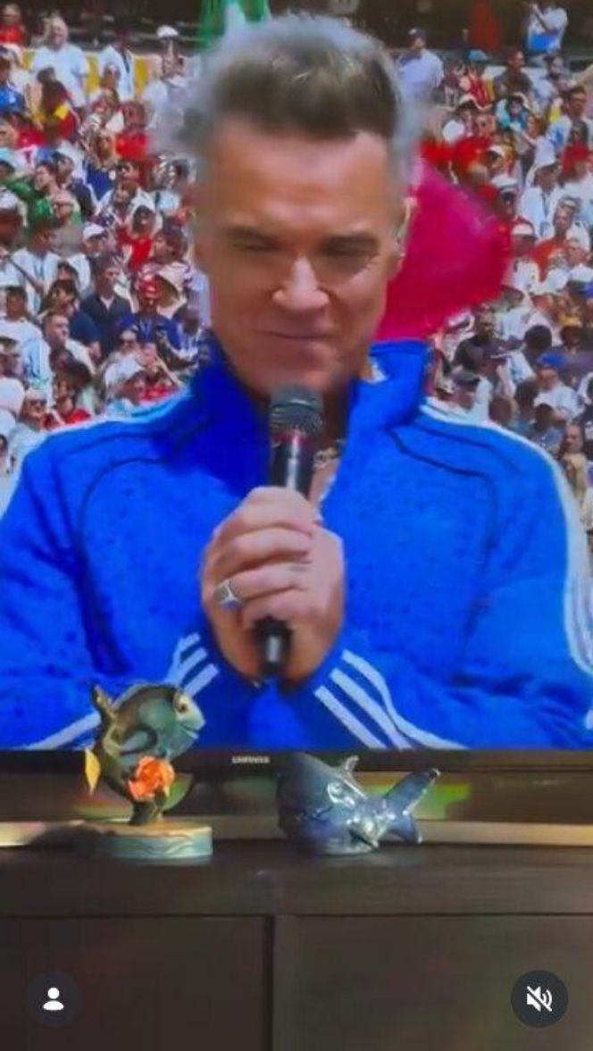 Robbie Williams i Nicole Scherzinger rozgrzali finał mundialu! Ich występ przejdzie do historii