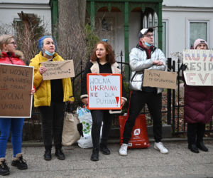 Manifestacja pod konsulatem Rosji w Gdańsku