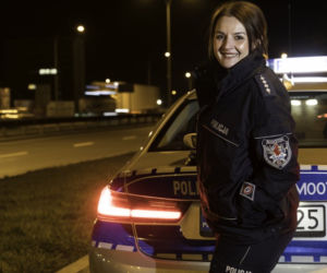 Policjantki pełniące służbę w KWP Białystok