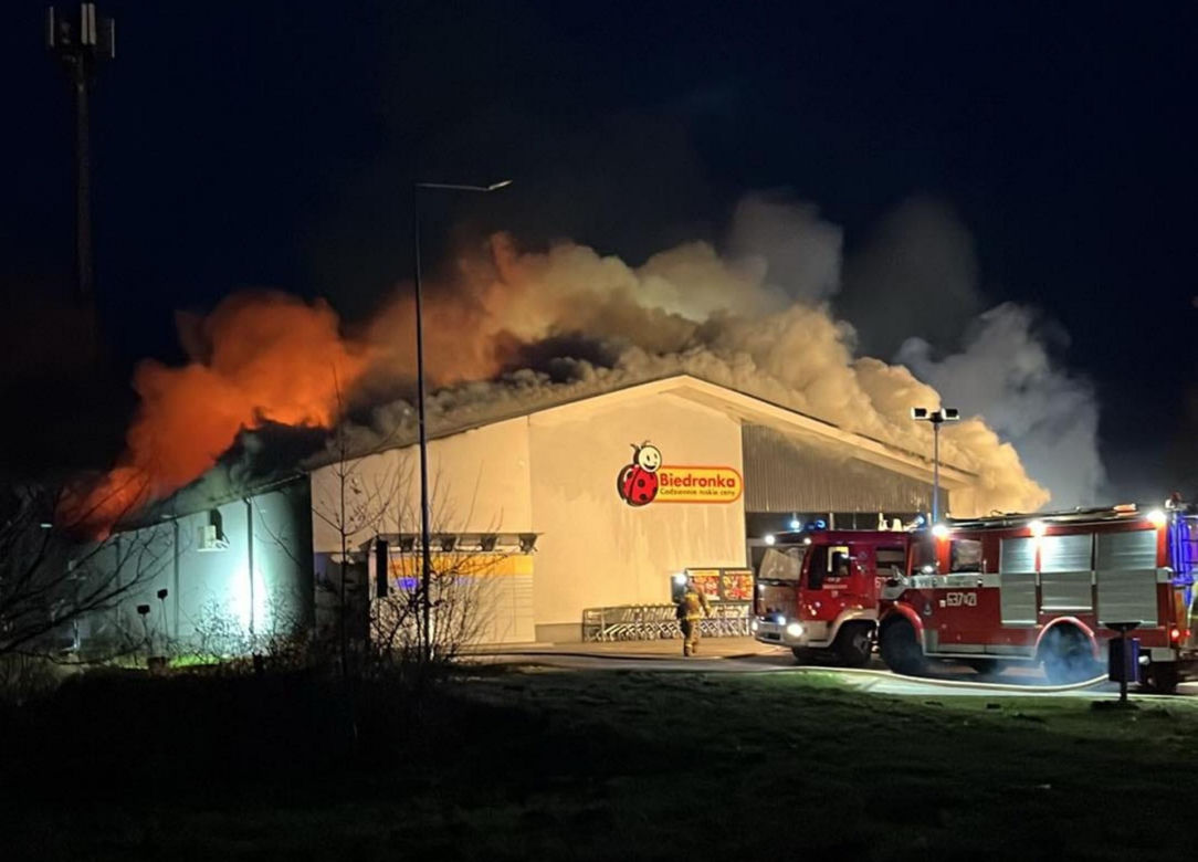  Pożar sklepu Biedronka w m. Mieścisko