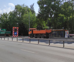 Prace przy budowie węzła przesiadkowego Krakowska-Planty w Tarnowie