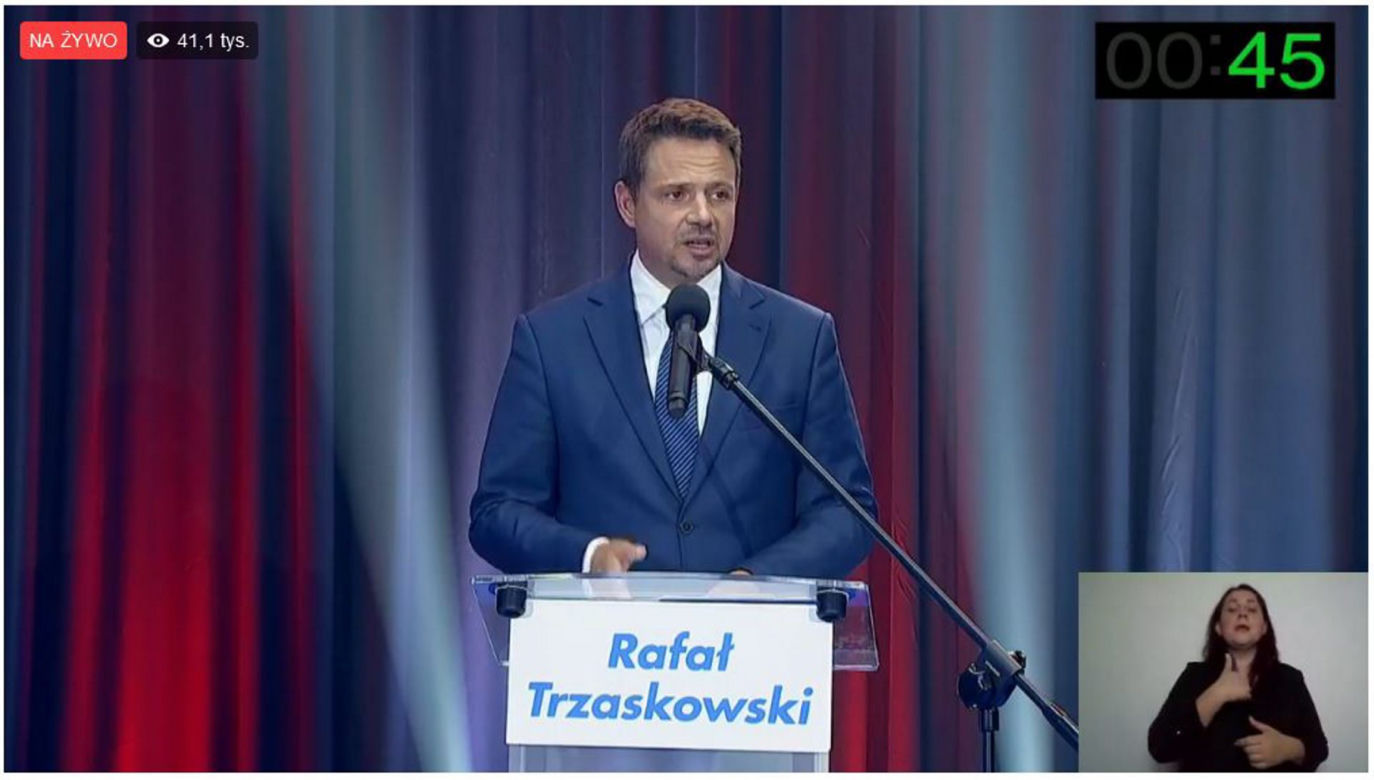 Debata prezydencka - Rafał Trzaskowski