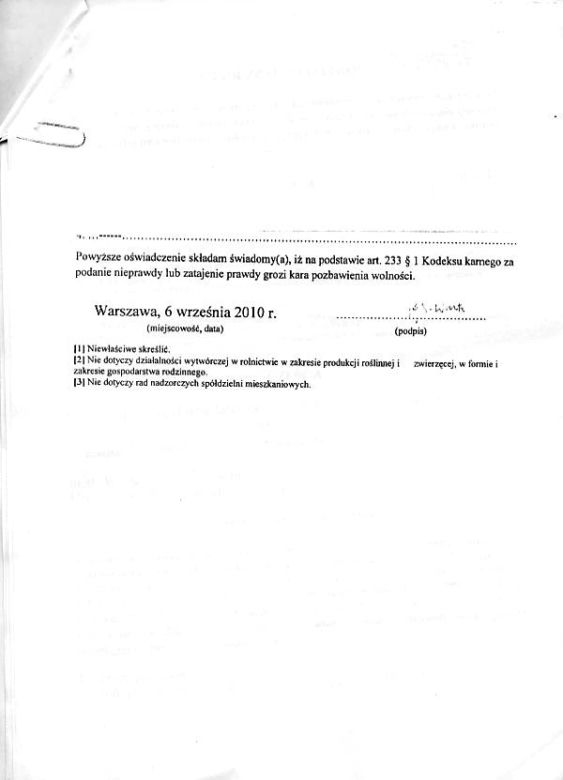 Oświadczenie