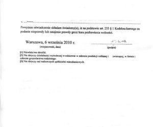 Oświadczenie