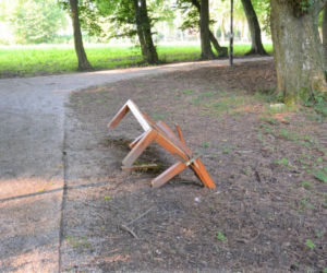 Co za głupota! W Radłowie ktoś dewastuje miejski park! Rozpoznajesz tę osobę?