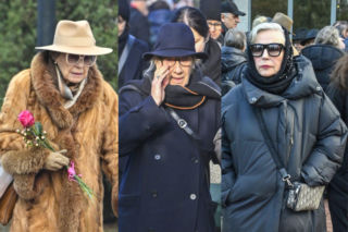 Damy polskiej sceny żegnają Magdę Umer. Stylowa Emilia Krakowska, skromna Maja Komorowska, Krystyna Janda od stóp do głów w czerni