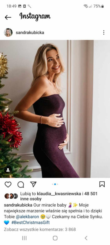 Sandra Kubicka i Aleksander Milwiw-Baron będą mieli dziecko