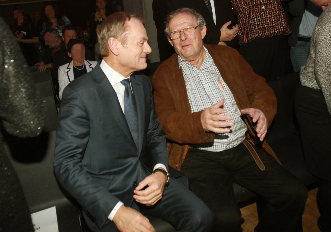Donald Tusk i Adam Michnik