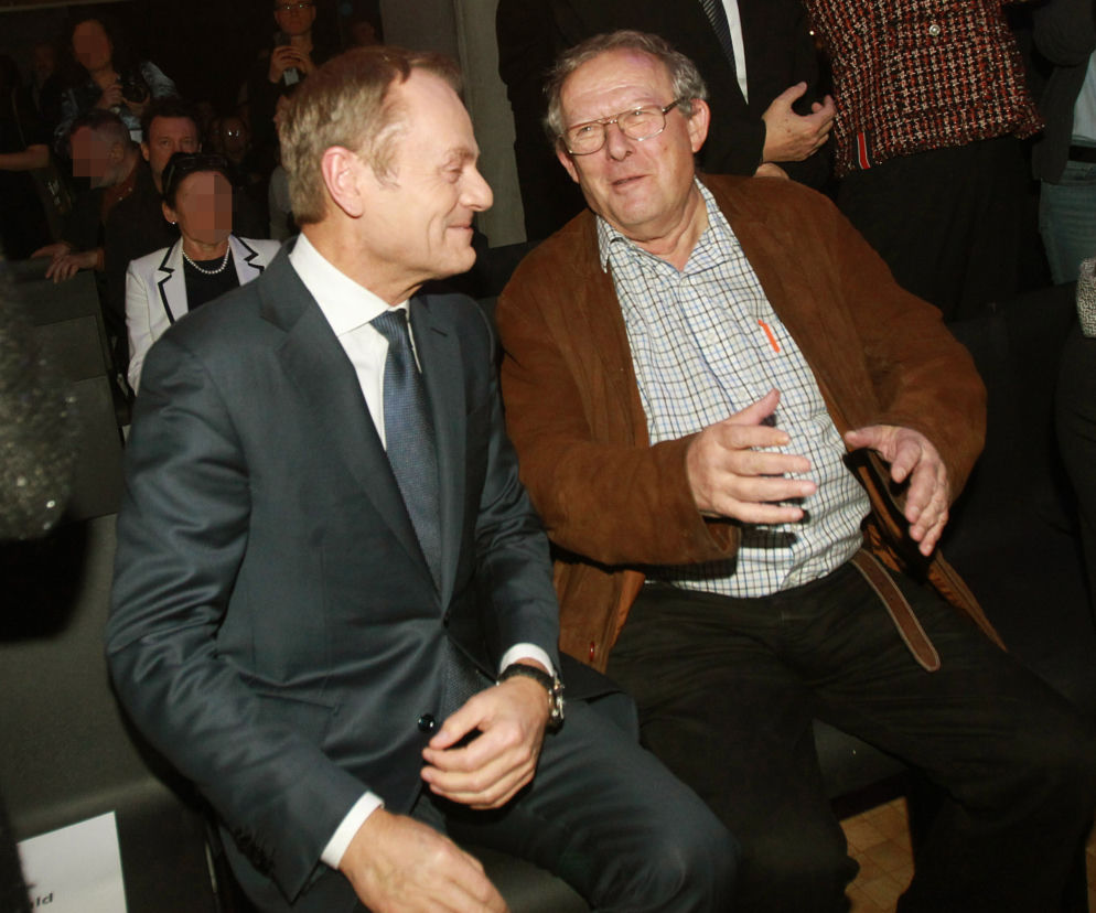 Donald Tusk i Adam Michnik