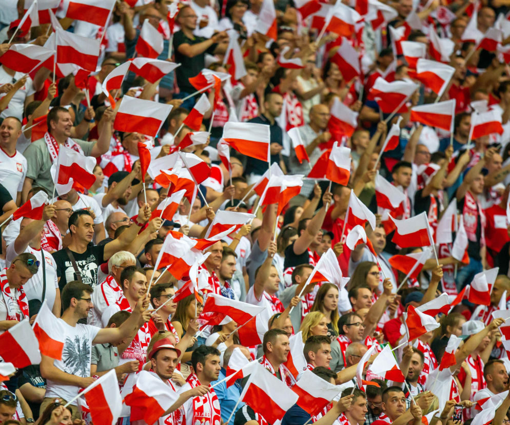 Kibice na meczu Polska - Izrael