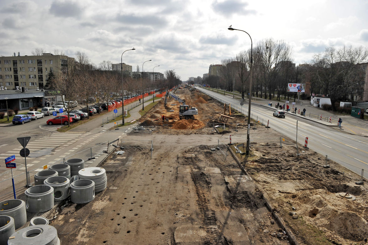 Tak wygląda budowa tramwaju do Wilanowa