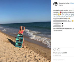 Dorota Chotecka na wakacjach w Portugalii