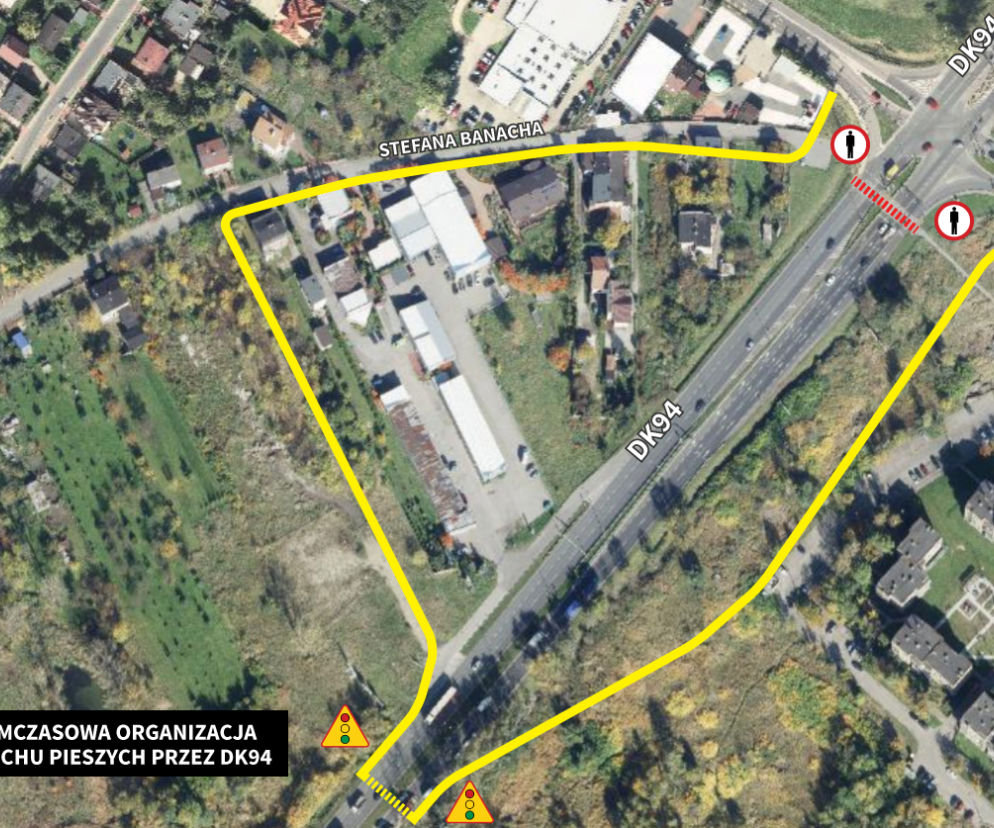 Sosnowiec: Trwa przebudowa DK94. Utrudnienia nie tylko dla kierowców, ale też dla pieszych