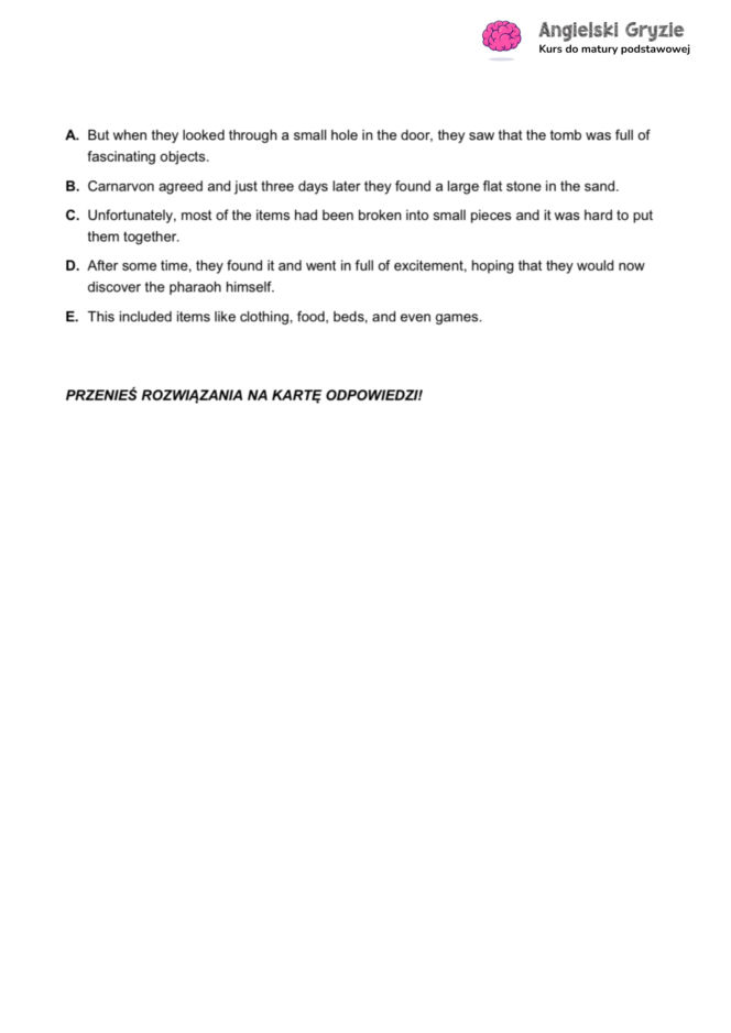 Matura próbna angielski 2026 - odpowiedzi do arkusza CKE