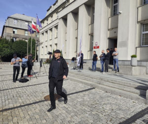 Protest górników i hutników