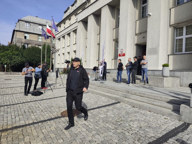 Protest górników i hutników