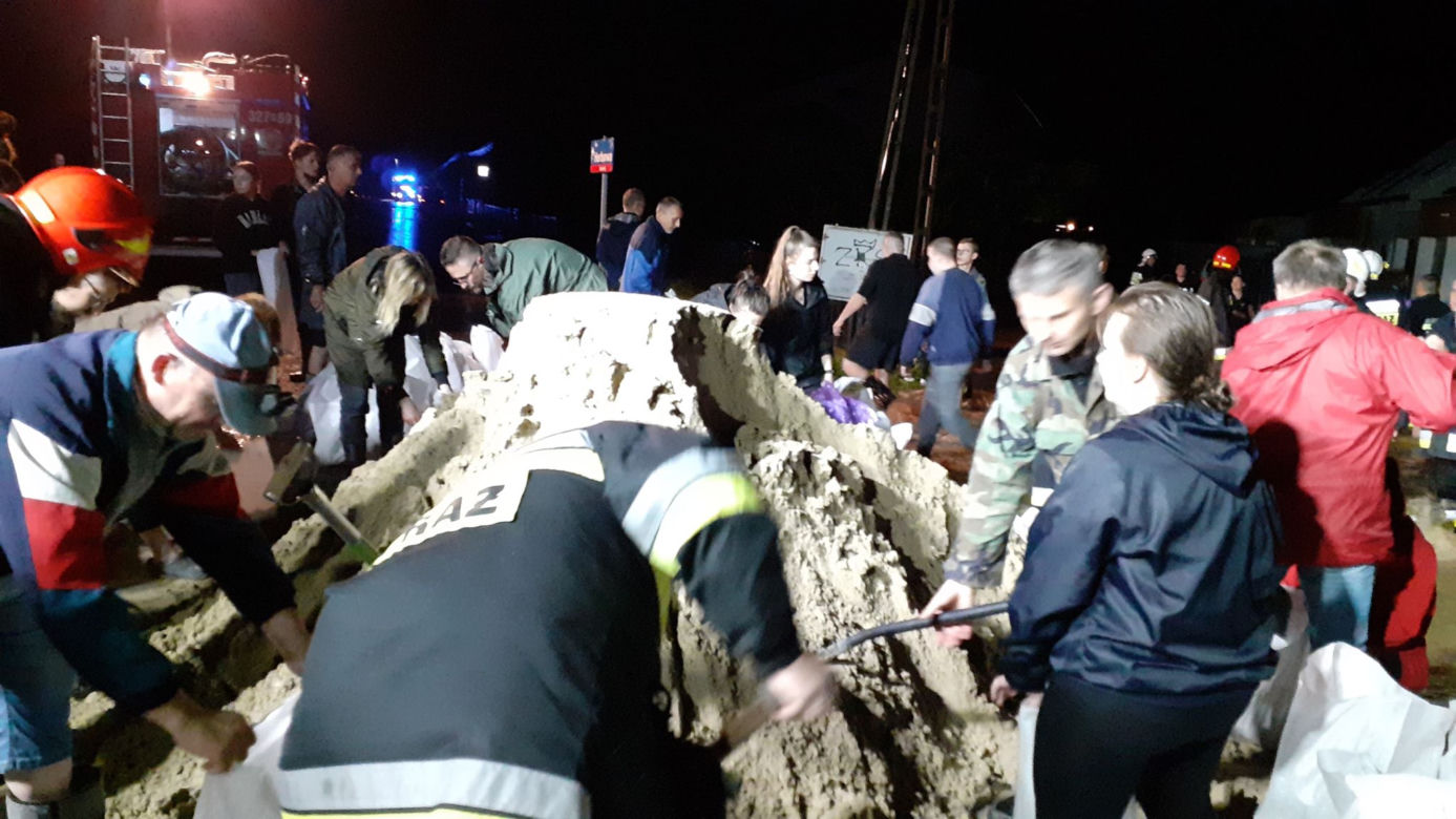 Nocna powódź w Rzeszowie