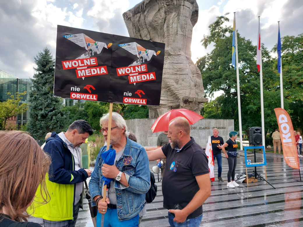 Opole przeciwko "lex TVN". Protest na pl. Wolności [10.08.21 r.]
