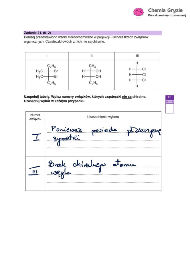 Matura próbna CKE 2026 - chemia. Poprawne odpowiedzi