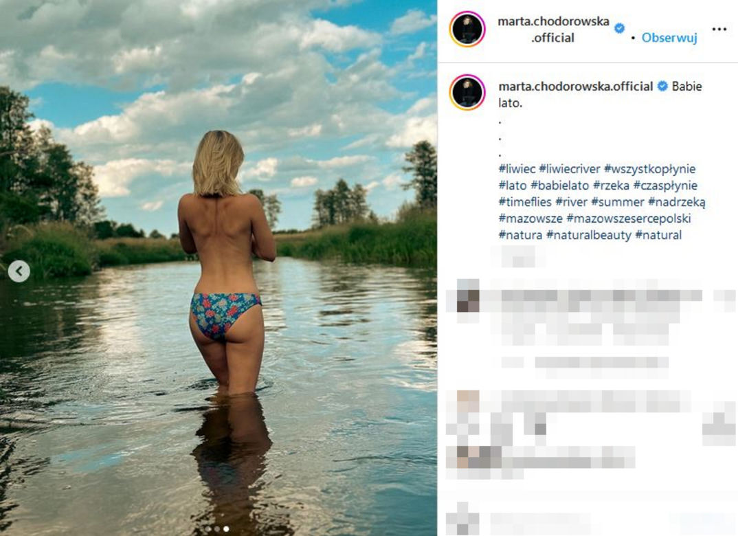 Marta Chodorowska zrzuciła stanik przed obiektywem