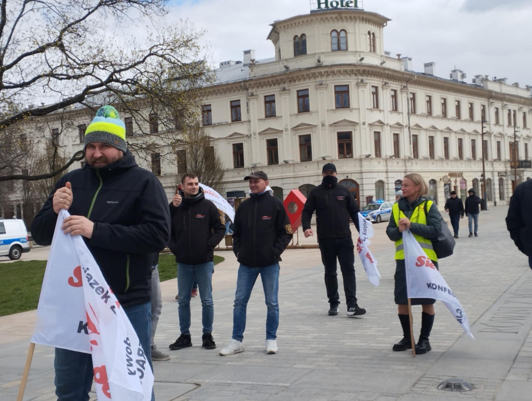Protest górników w Lublinie