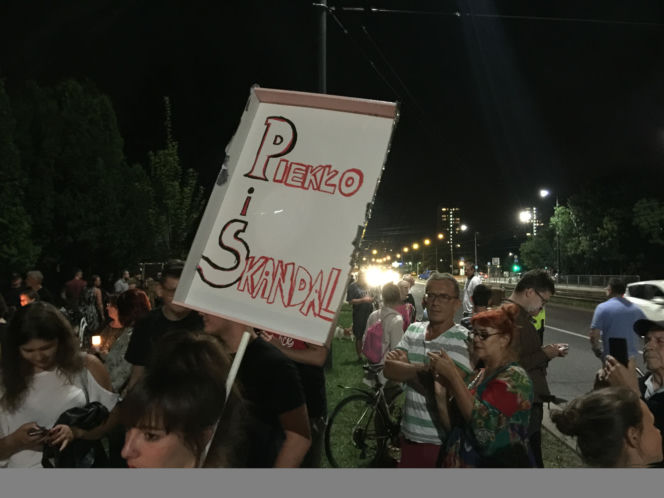 Protest przed domem Jarosława Kaczyńskiego, 22 lipca