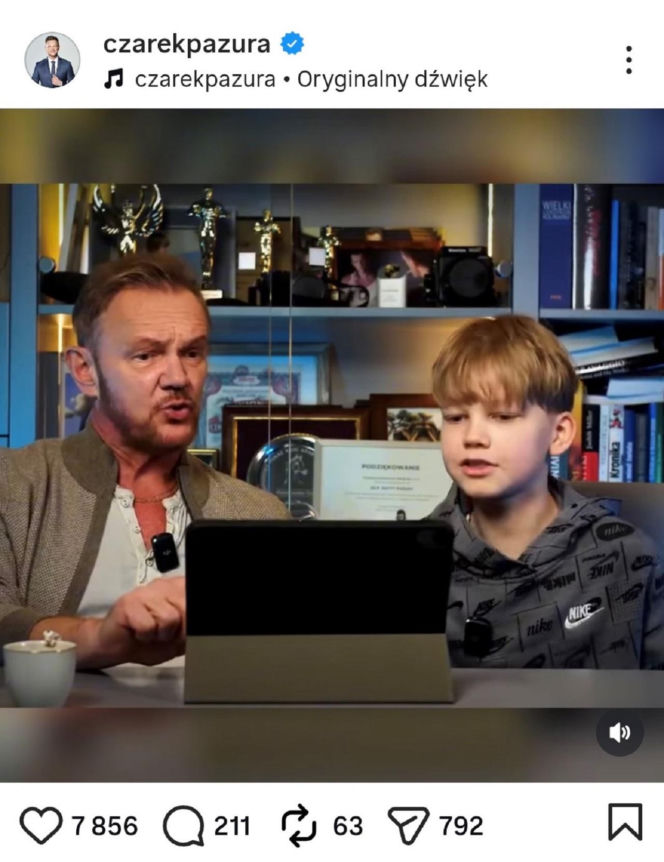 Cezary Pazura pokazał syna. Tak wygląda 13-letni Antoni