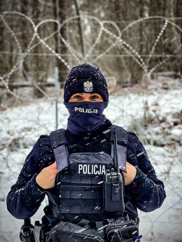 Policjantki na granicy polsko-białoruskiej