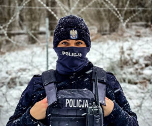 Policjantki na granicy polsko-białoruskiej