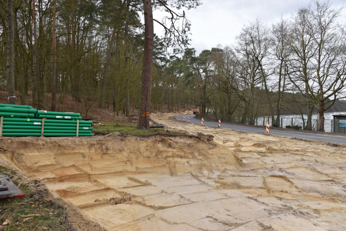 Budowa węzła Głębokie - marzec 2020