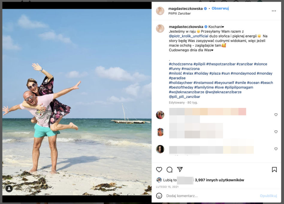 Gwiazdy na Zanzibarze. Kto wypoczywał w PiliPili?