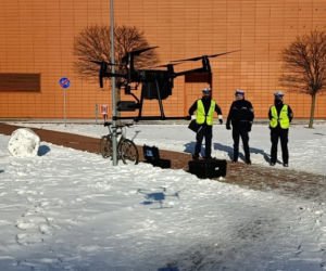 Pomorscy policjanci przetestowali nowego drona 5.02.2021 r.