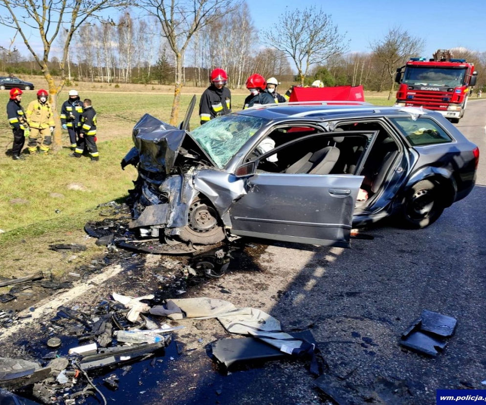 Tragiczny wypadek na trasie Szczytno - Olszyny