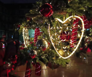 Choinka przed urzędem miasta w Szczecinie