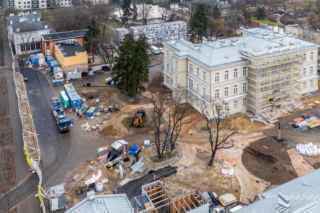 Sinfonia Varsovia w Warszawie podczas budowy