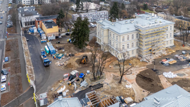 Sinfonia Varsovia w Warszawie podczas budowy