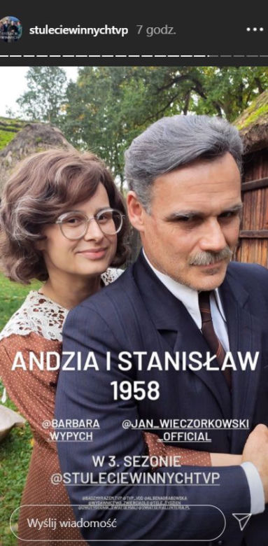Stulecie Winnych sezon 3: Andzia Barbara Wypych), Stanisław (Jan Wieczorkowski)