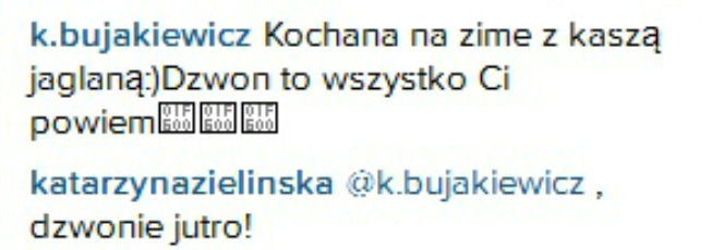 Bujakiewicz karmi syna Zielińskiej