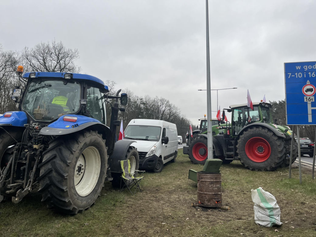 Protest rolników w Warszawie i na obrzeżach miasta 