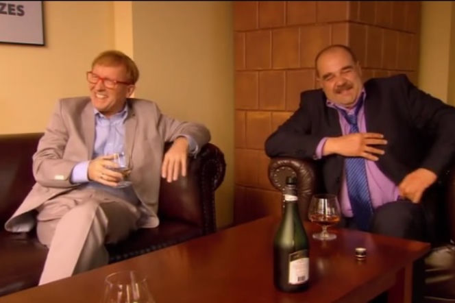 Ranczo 9 sezon odc. 116. Czerepach (Artur Barciś), senator Kozioł (Cezary Żak)