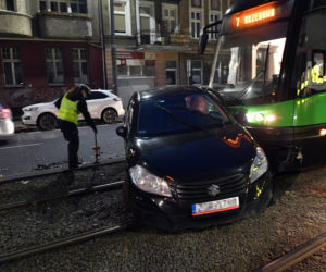Szczecin: Zderzenie auta z tramwajem