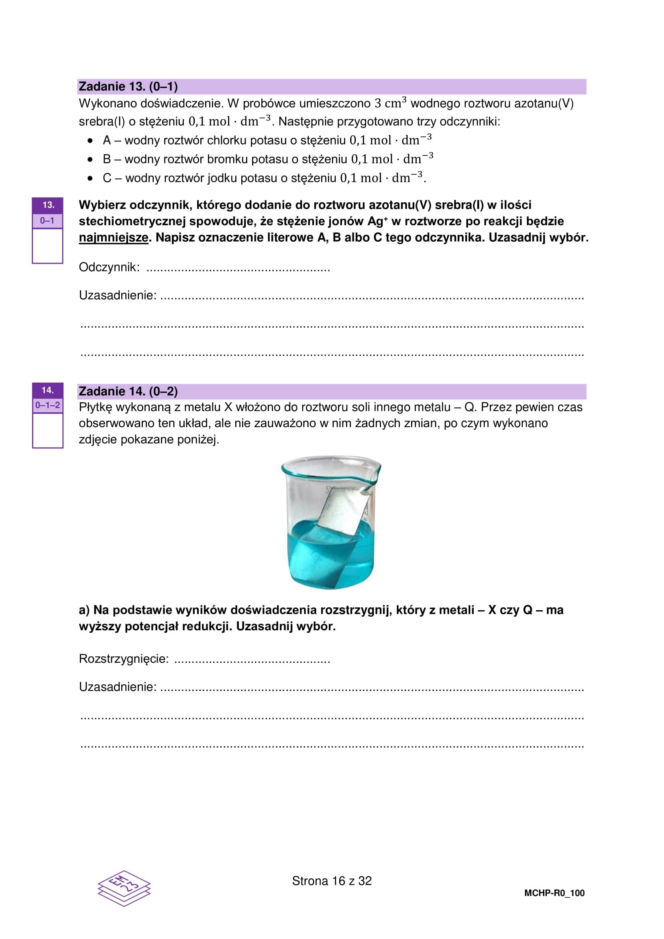Matura próbna 2026 - chemia